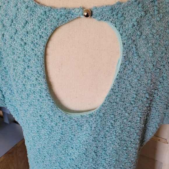 Wet Seal Blue Sparkly Short Sleeve Plus Size Dress - Picture 8 of 10